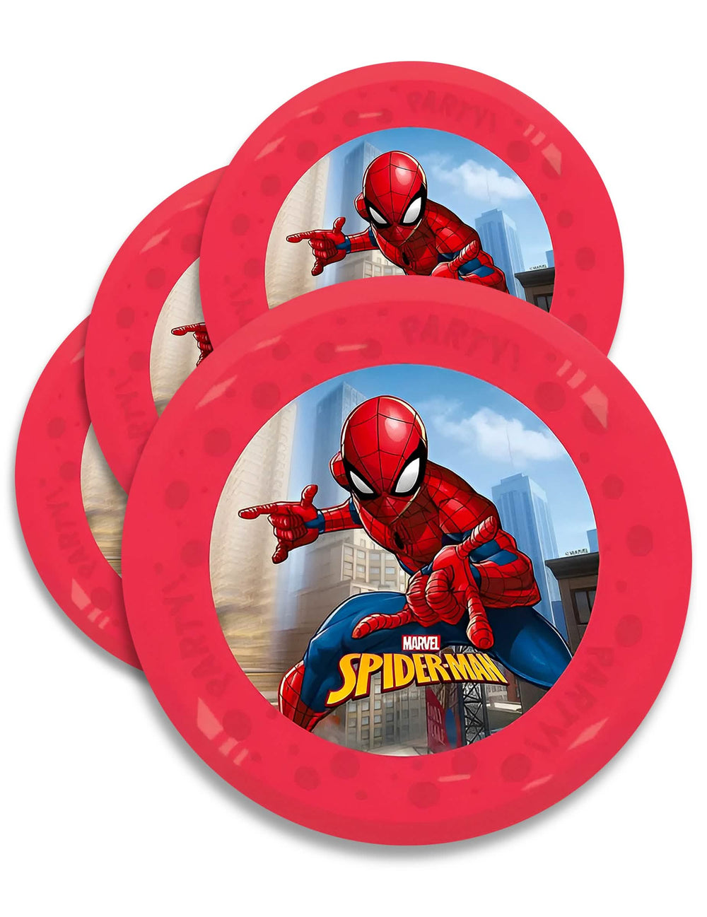 Assiettes réutilisables Spiderman pour enfant rouge