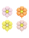 Ballons en aluminium marguerite pour fête multicolores pastels