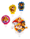Lot de 4 bougies d'anniversaire Pat' Patrouille pour enfant multicolores avec Chase Marcus Ruben et Stella
