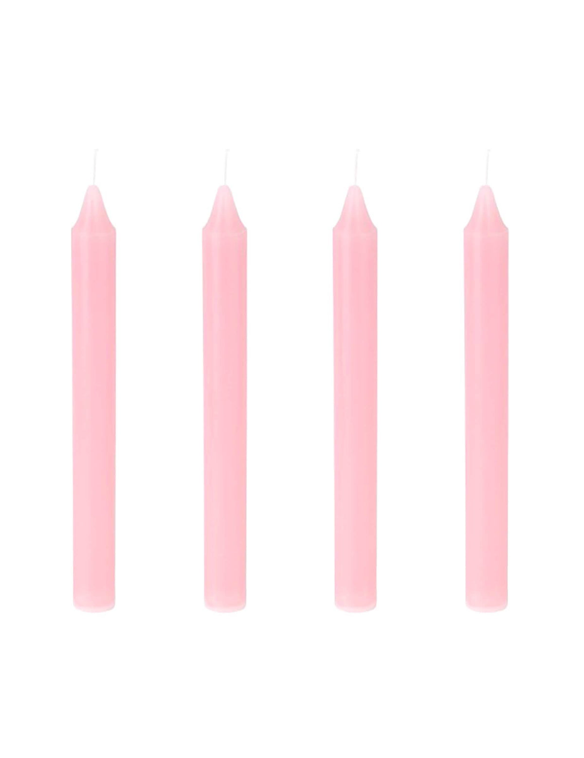 4 Velas alargadas rosas 20 cm