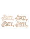 Confettis Happy Birthday pour décoration en bois naturel
