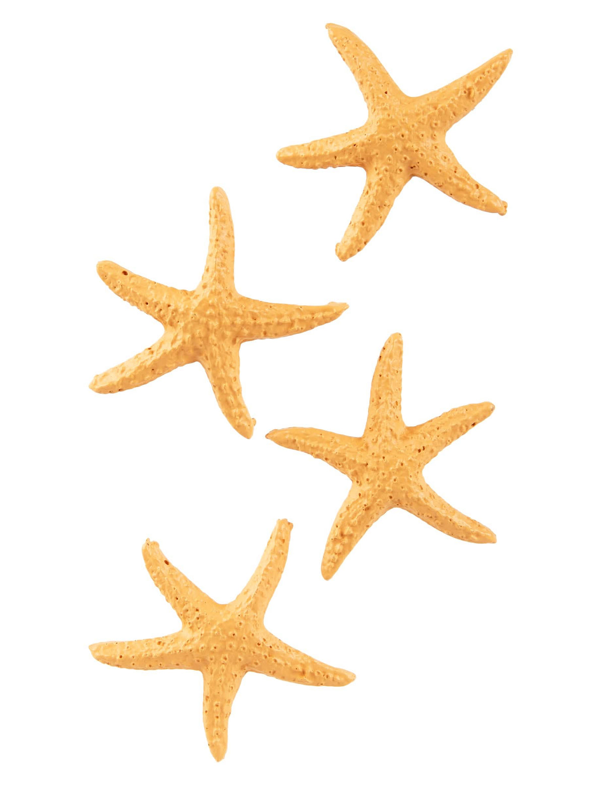 Étoiles de mer en résine décoration thème mer pour fête orange