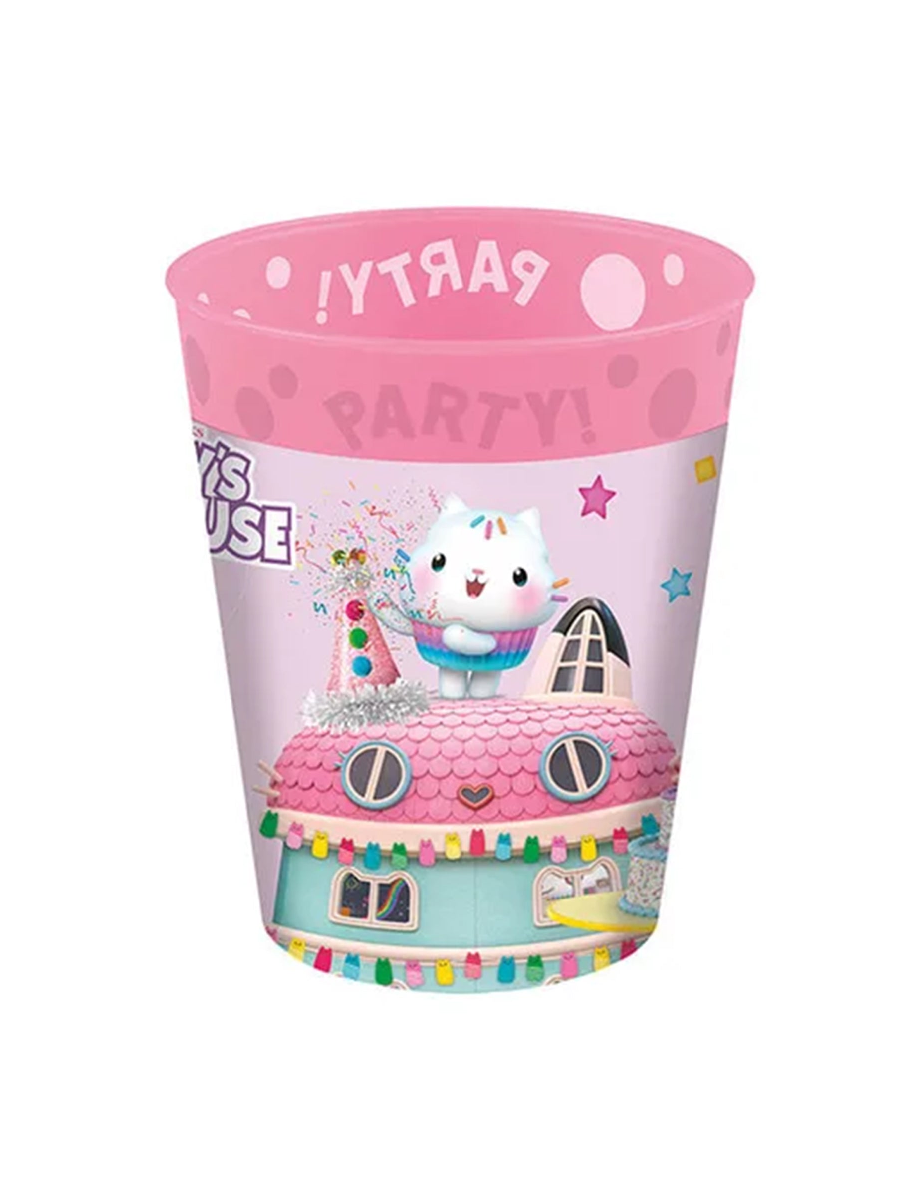 Gobelet réutilisable Gabby et la Maison magique pour enfant rose avec personnage P'tichou