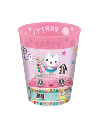 Gobelet réutilisable Gabby et la Maison magique pour enfant rose avec personnage P'tichou