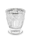 Photophore en verre de Noël transparent avec motifs en relief