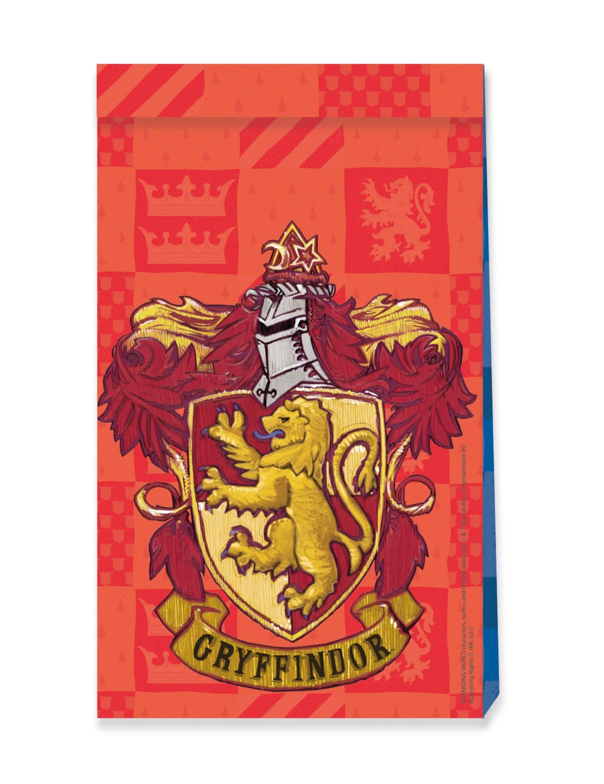 Bolsas de papel Harry Potter para fiesta rojas con escudo de Gryffindor