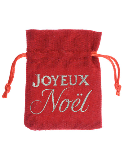 4 saquitos Navidad Centelleante rojos 7,5 x 10 cm