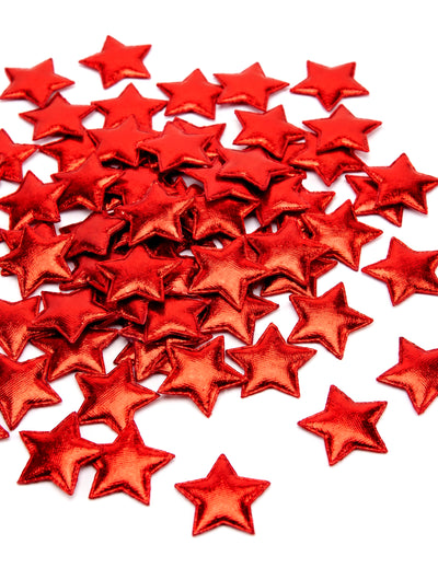40 estrellas para esparcir rojas 2,5 x 2,5 cm