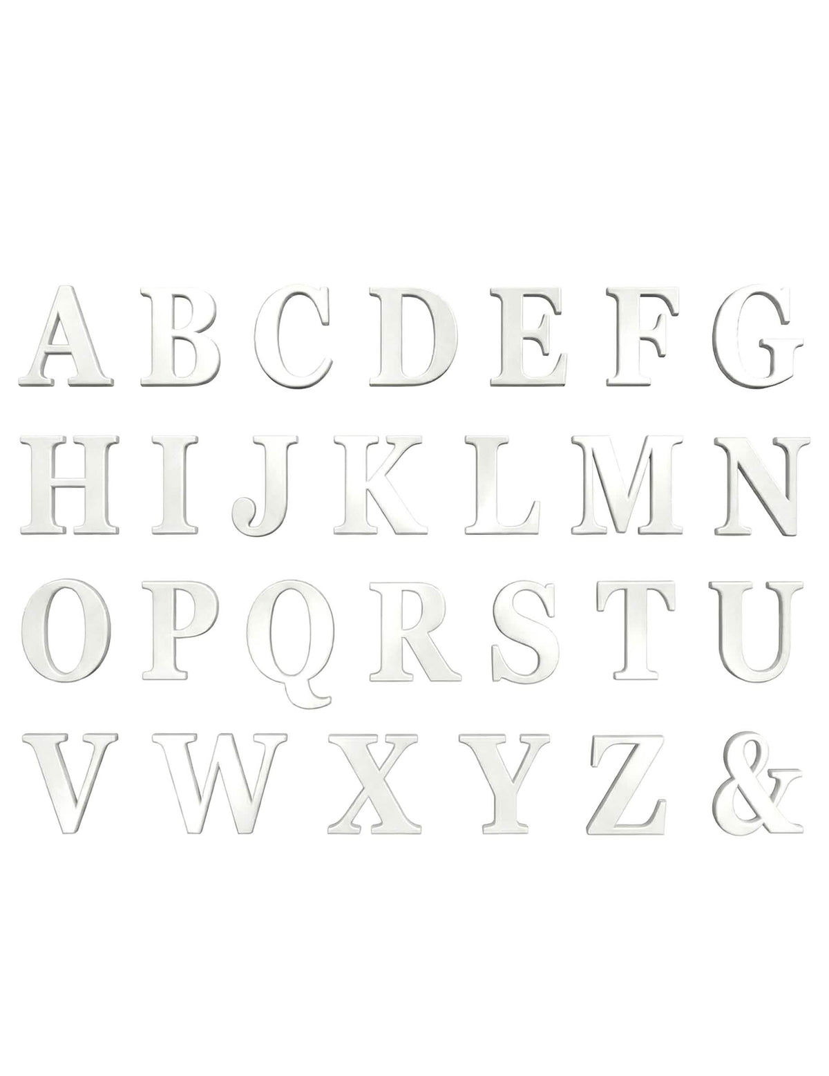 Lettres adhésives alphabet pour cubes ballons blanches