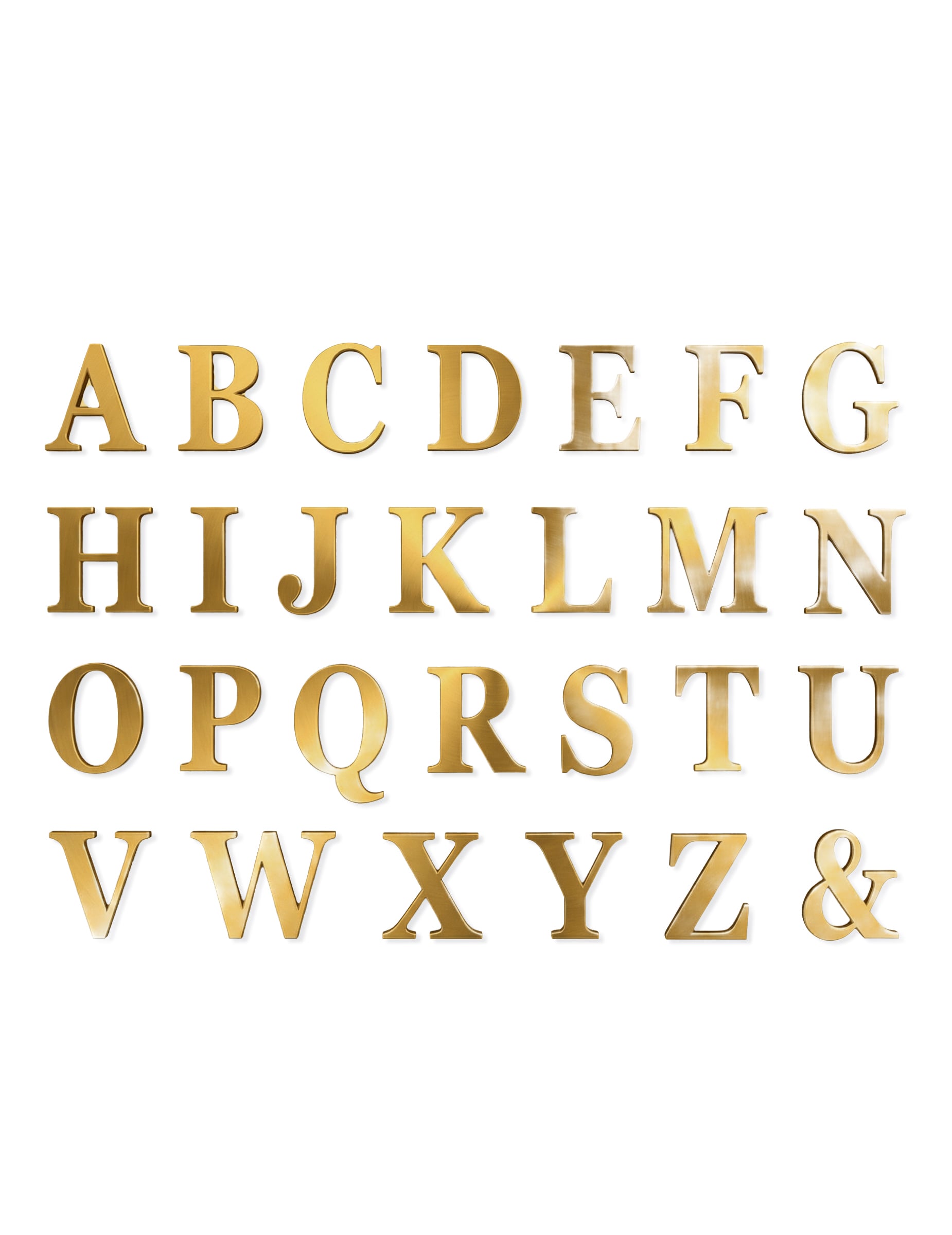 Stickers lettres adhésives alphabet pour décoration or