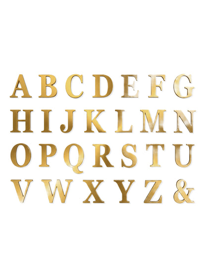 Stickers lettres adhésives alphabet pour décoration or