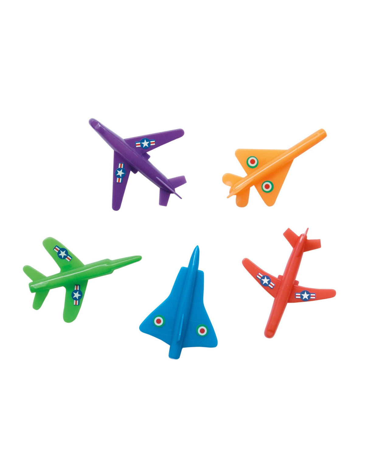 Accesorios de piñata aviones de combate multicolores de plástico