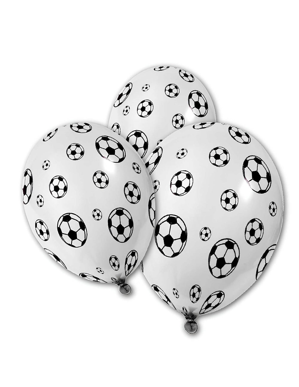 globos de látex globos de fútbol para fiesta blancos con estampados negros