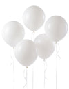 5 Globos gigantes de látex blancos 47 cm