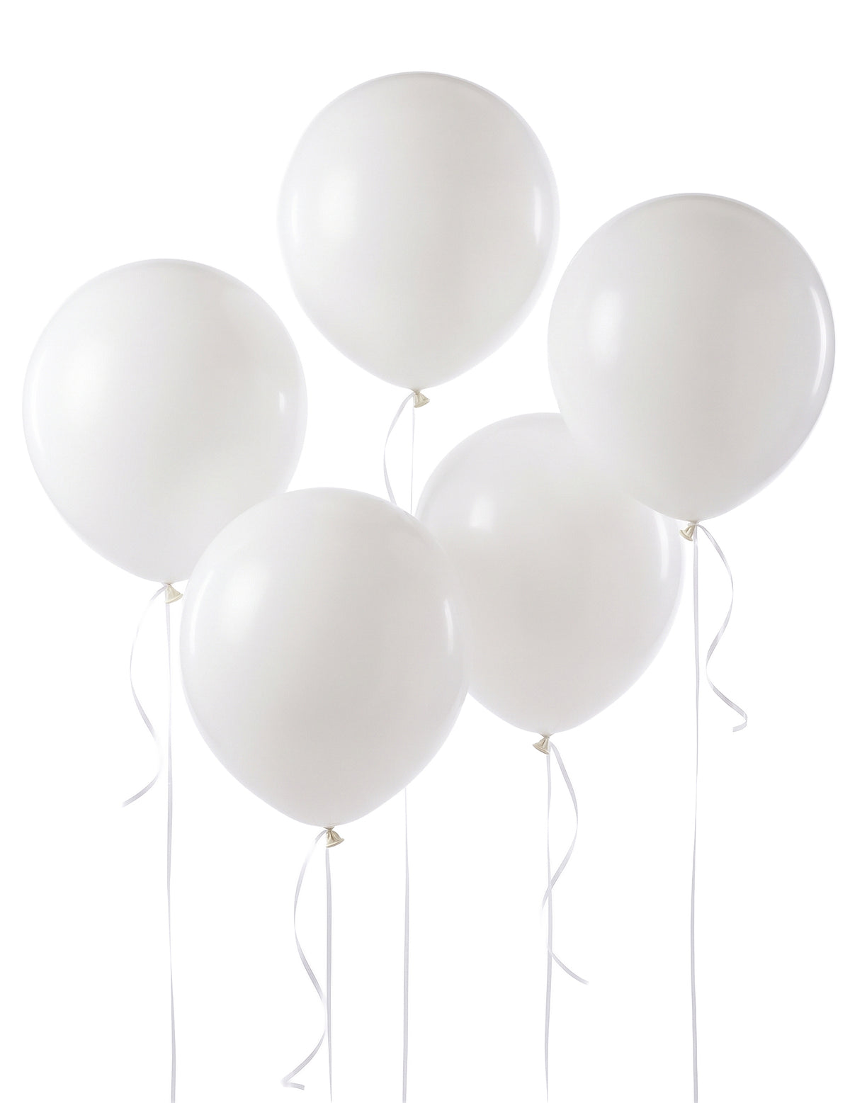 5 Globos gigantes de látex blancos 47 cm