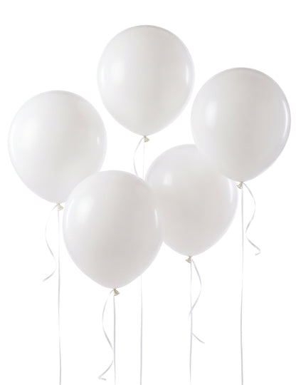 5 Globos gigantes de látex blancos 47 cm