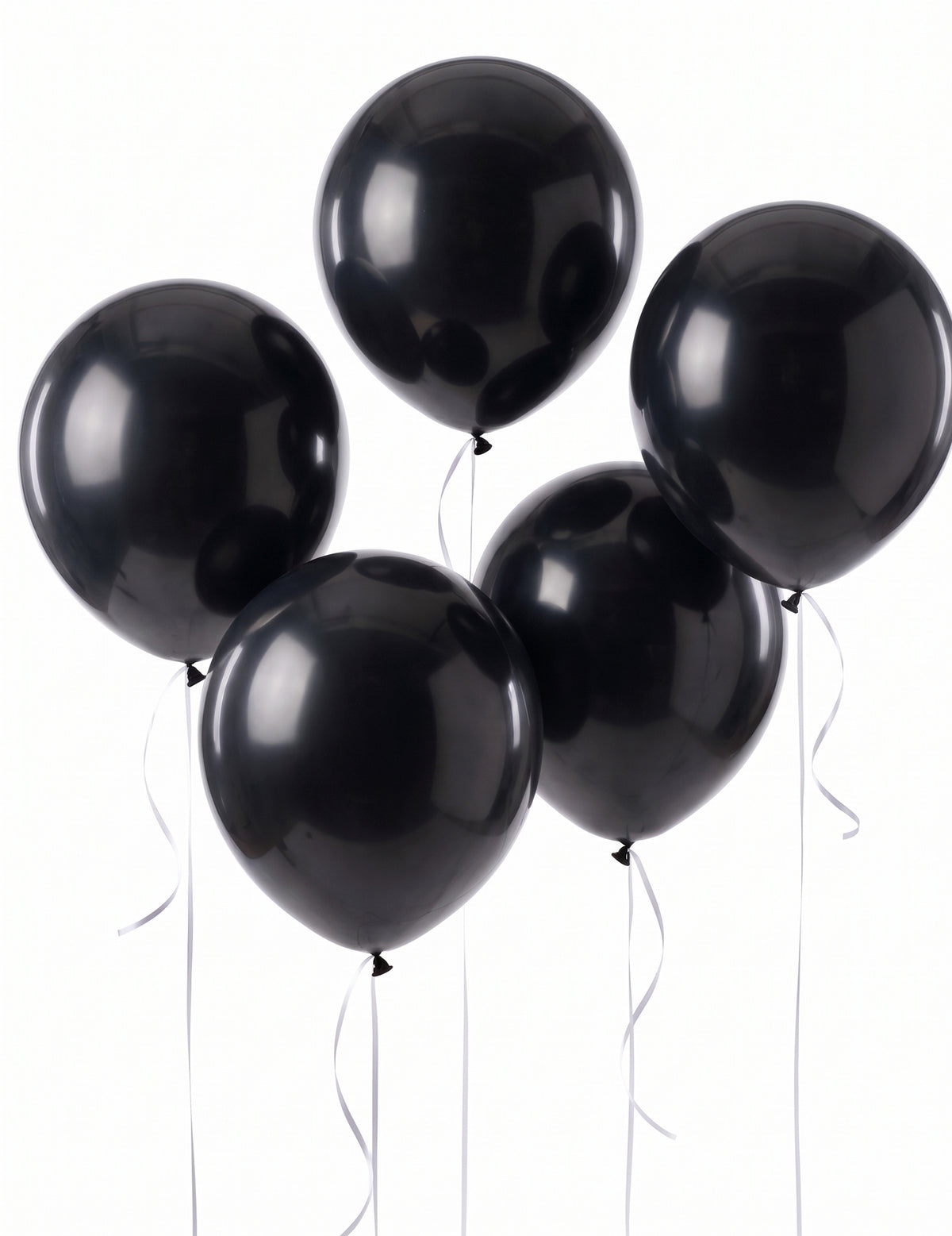 5 Globos gigantes de látex negros 47 cm