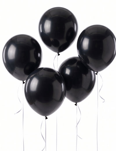 5 Globos gigantes de látex negros 47 cm
