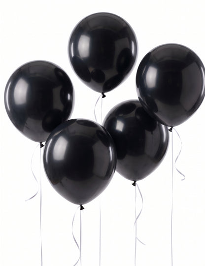 5 Globos gigantes de látex negros 47 cm