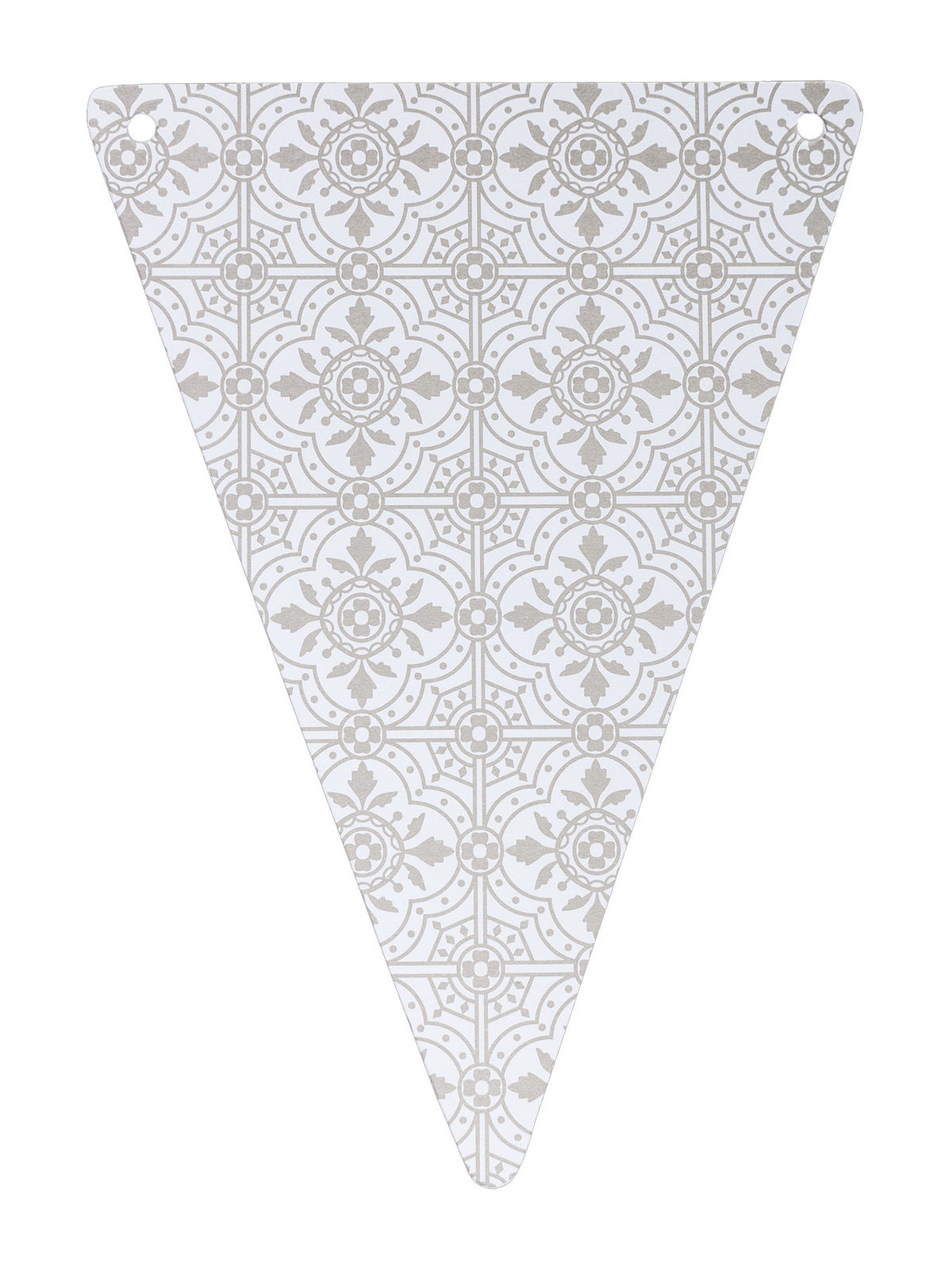 Fanions en carton carreaux de ciment pour décoration guirlande gris et blanc