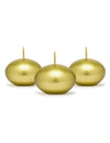 50 velas de disco flotantes oro metalizado 40 mm