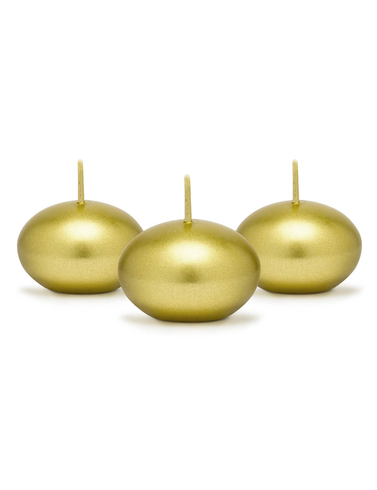 50 velas de disco flotantes oro metalizado 40 mm