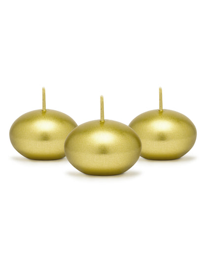 50 velas de disco flotantes oro metalizado 40 mm