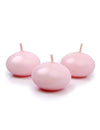 50 velas de disco flotantes rosa mate 40 mm