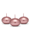 50 velas flotantes metalizadas oro rosa 40 mm