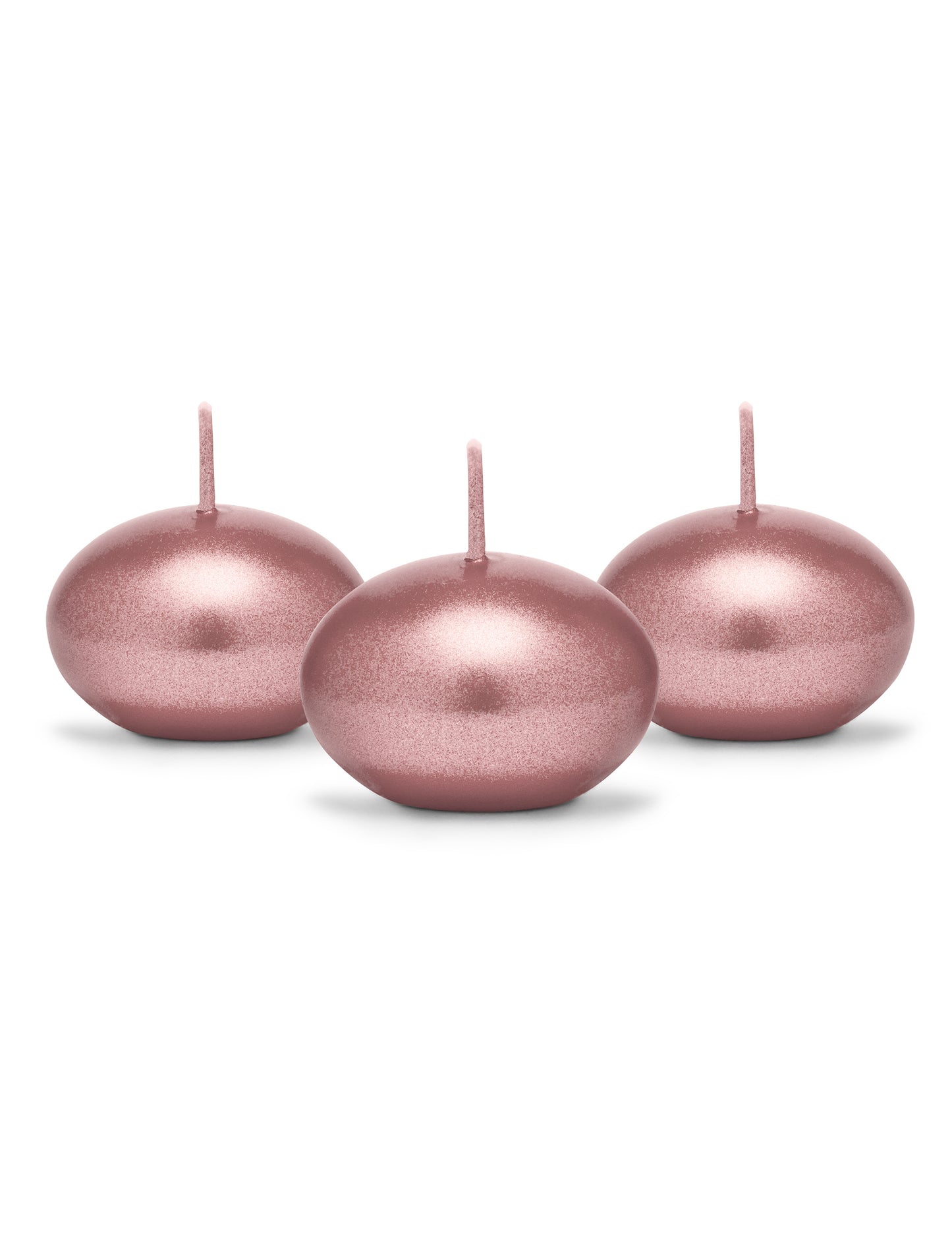 50 velas flotantes metalizadas oro rosa 40 mm
