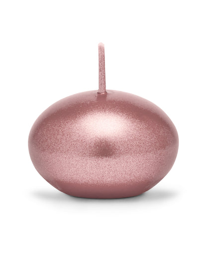 50 velas flotantes metalizadas oro rosa 40 mm