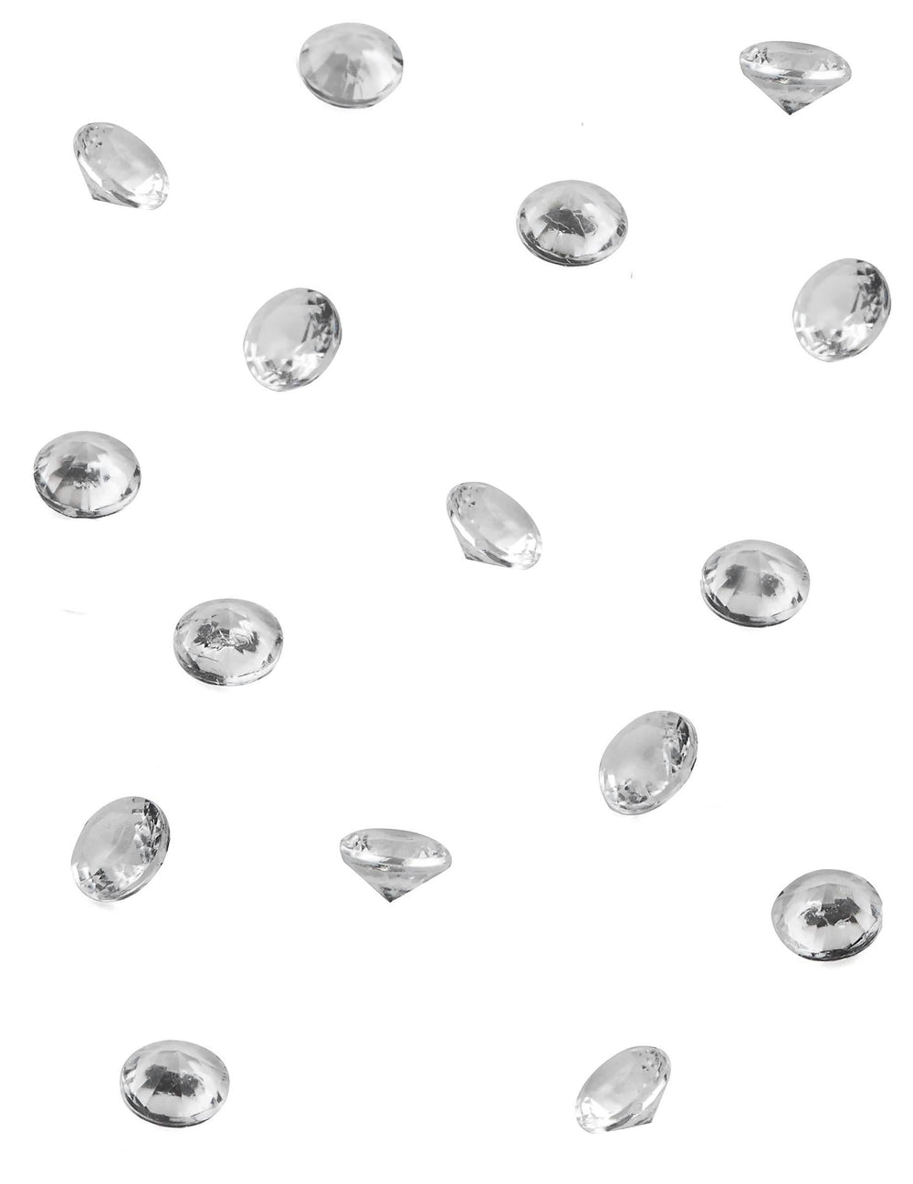 Pequeños diamantes de decoración de mesa transparentes
