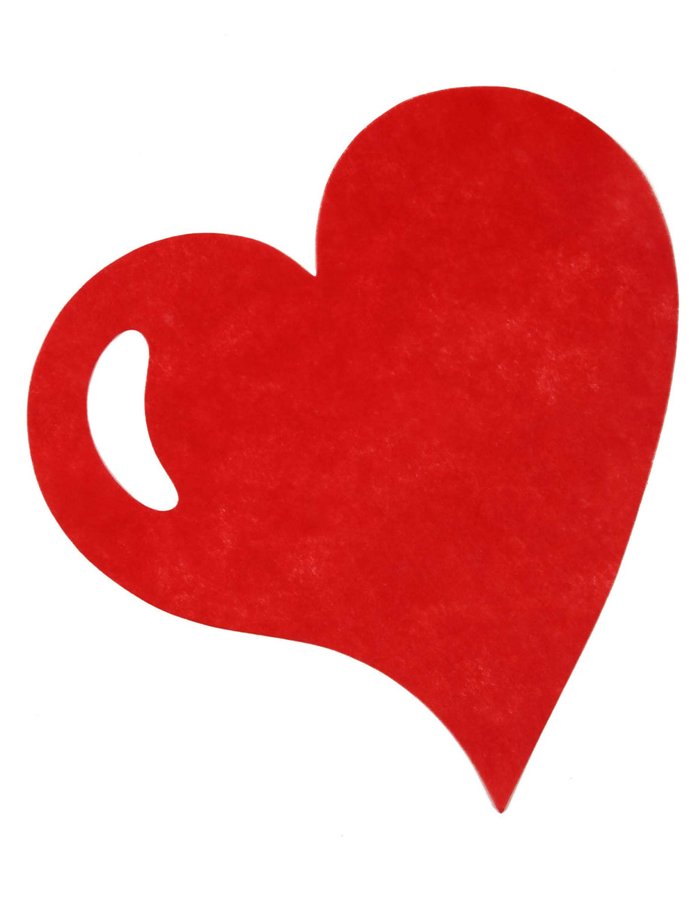 Manteles individuales corazón rojo de poliéster