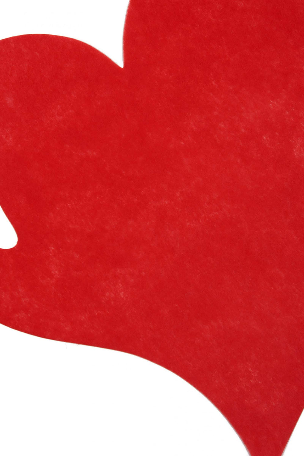 Primer plano de la textura del mantel individual corazón rojo