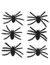 6 arañas adhesivas de terciopelo negro 7 x 5,5 cm