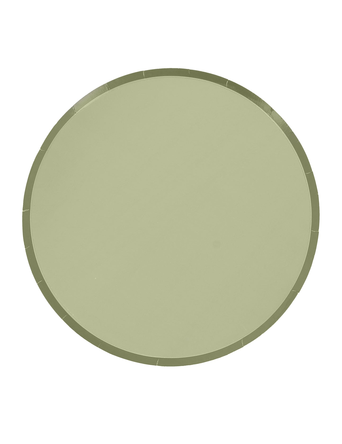 Assiettes en carton bi-color pour fête vert de gris et vert sauge