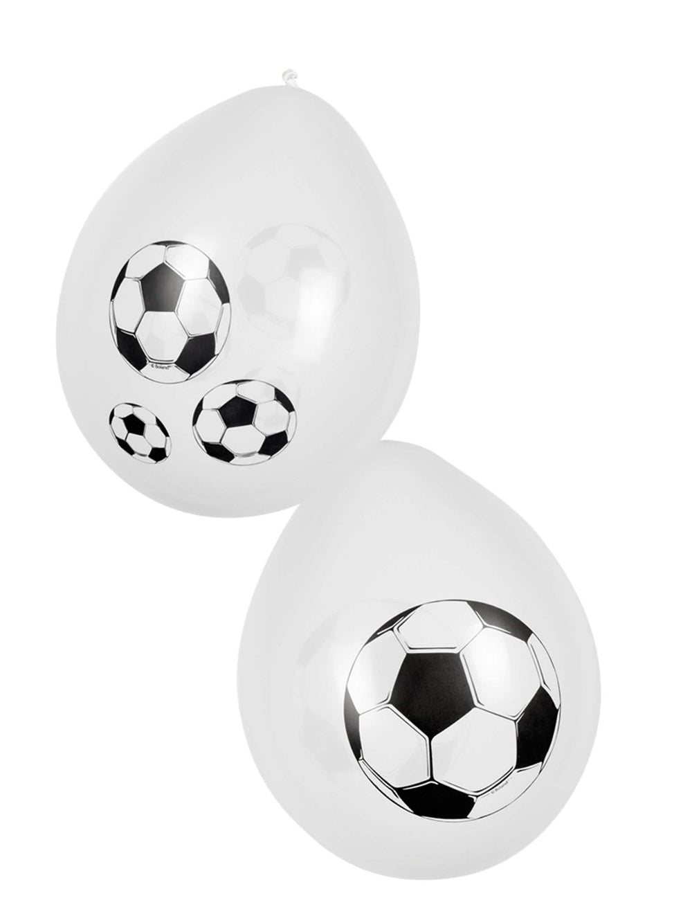 Ballons Foot party blancs avec motifs ballons de football