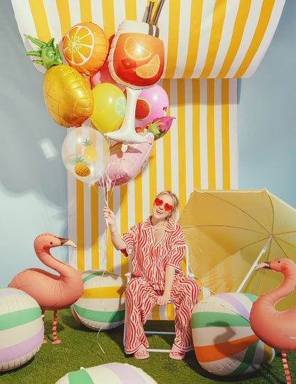6 Globos de látex frutas de verano 30 cm