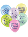 6 Globos de látex Kawaï Party 33 cm