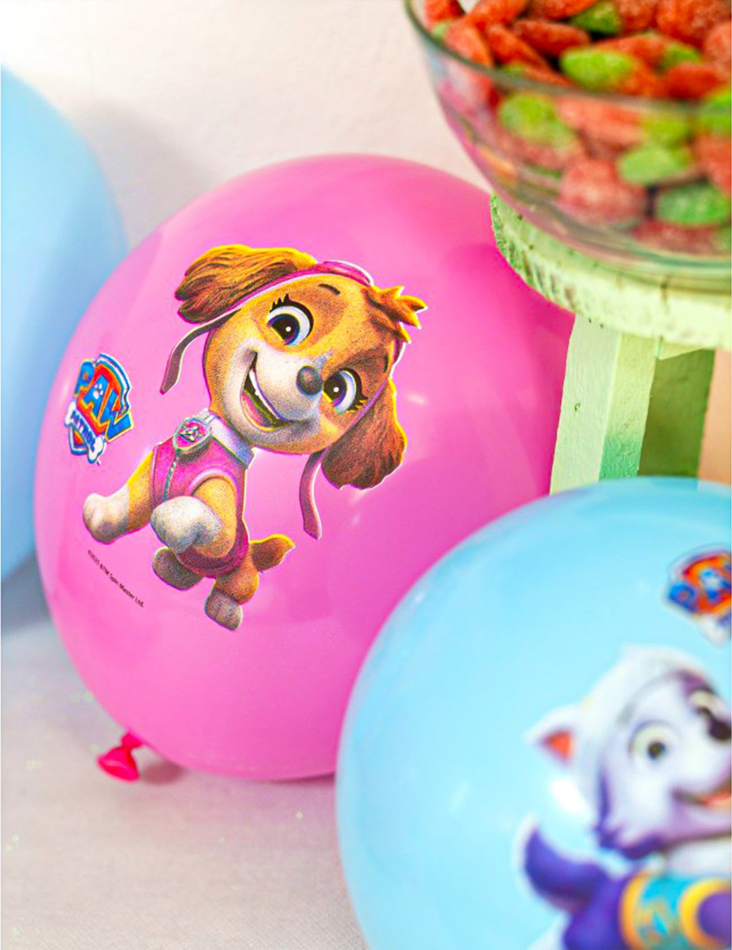6 Globos de látex rosas de la Patrulla Canina™ 27cm
