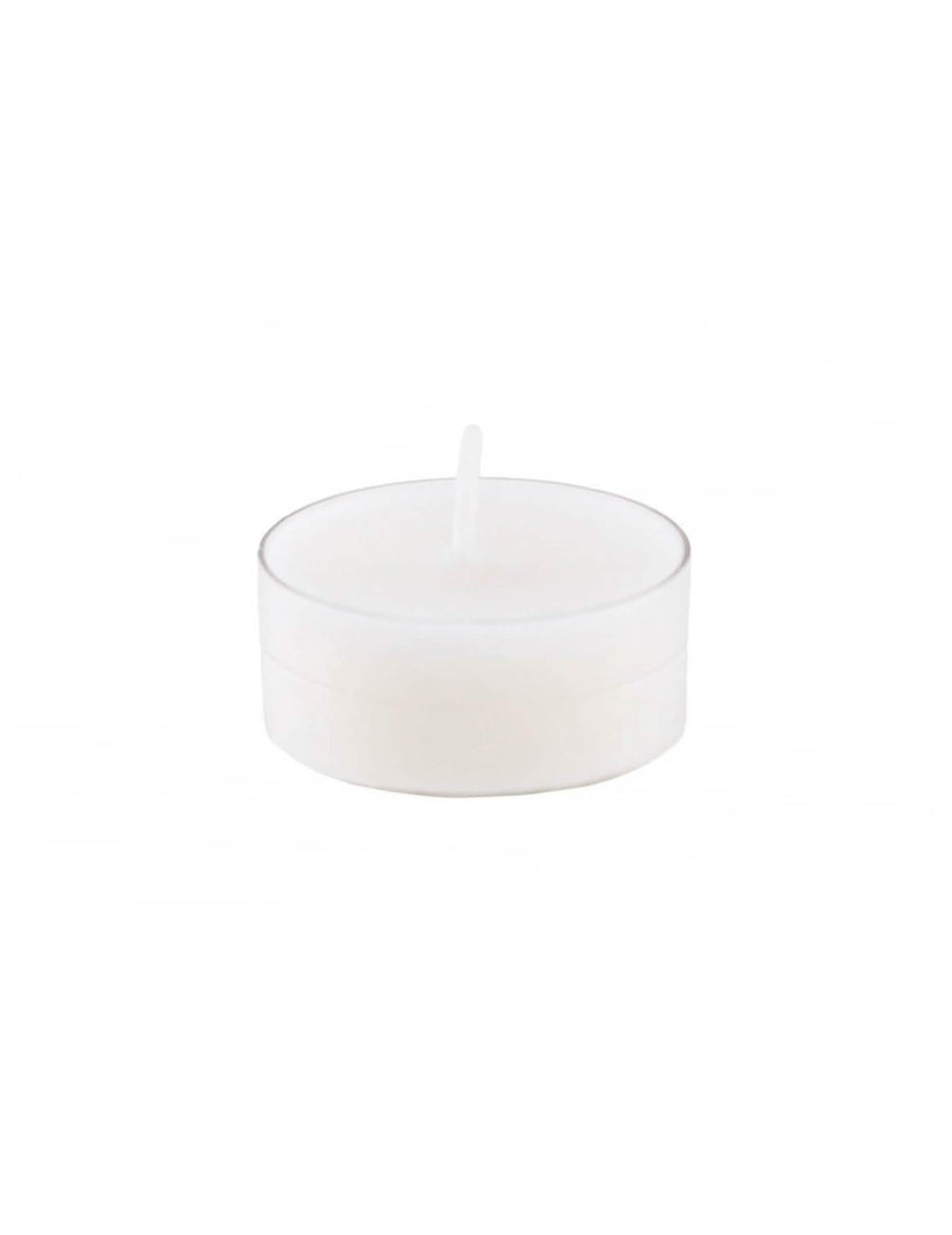 Bougies chauffe-plats blanches avec support transparent