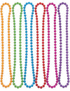 6 collares de perlas de plástico transparentes y coloridos