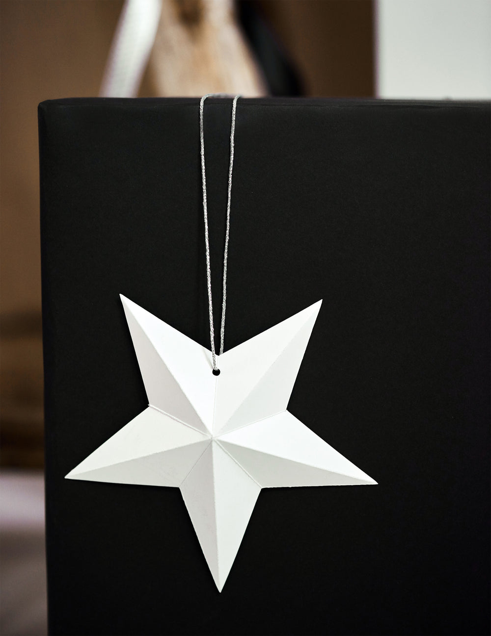 6 étoiles à suspendre 3D noël pour décoration blanches