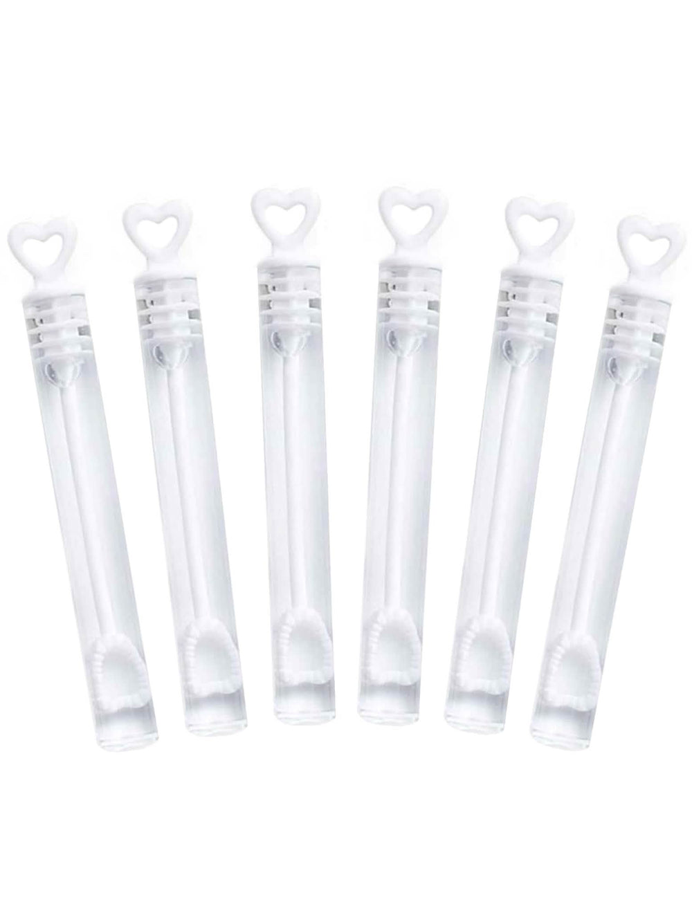Flacons de bulles à savon mariage pour invités blancs avec bouchon cœur