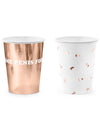 Gobelets en carton same penis forever pour EVJF rose gold