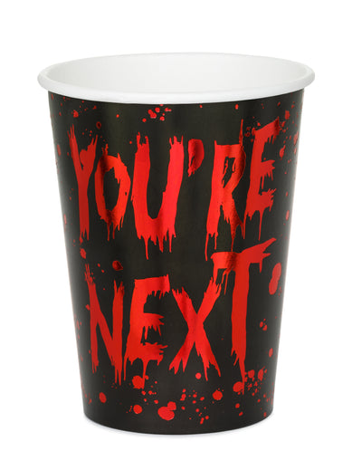 6 Vasos de cartón You're Next 250 ml