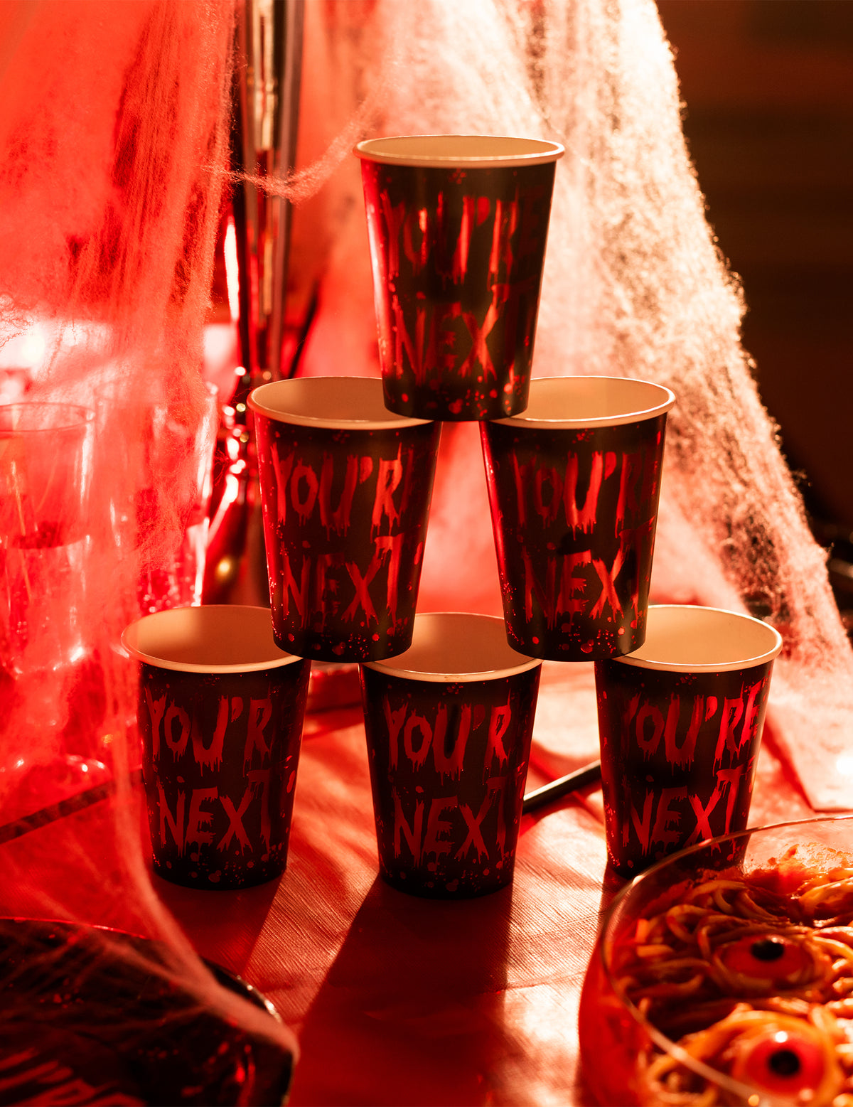 6 Vasos de cartón You're Next 250 ml