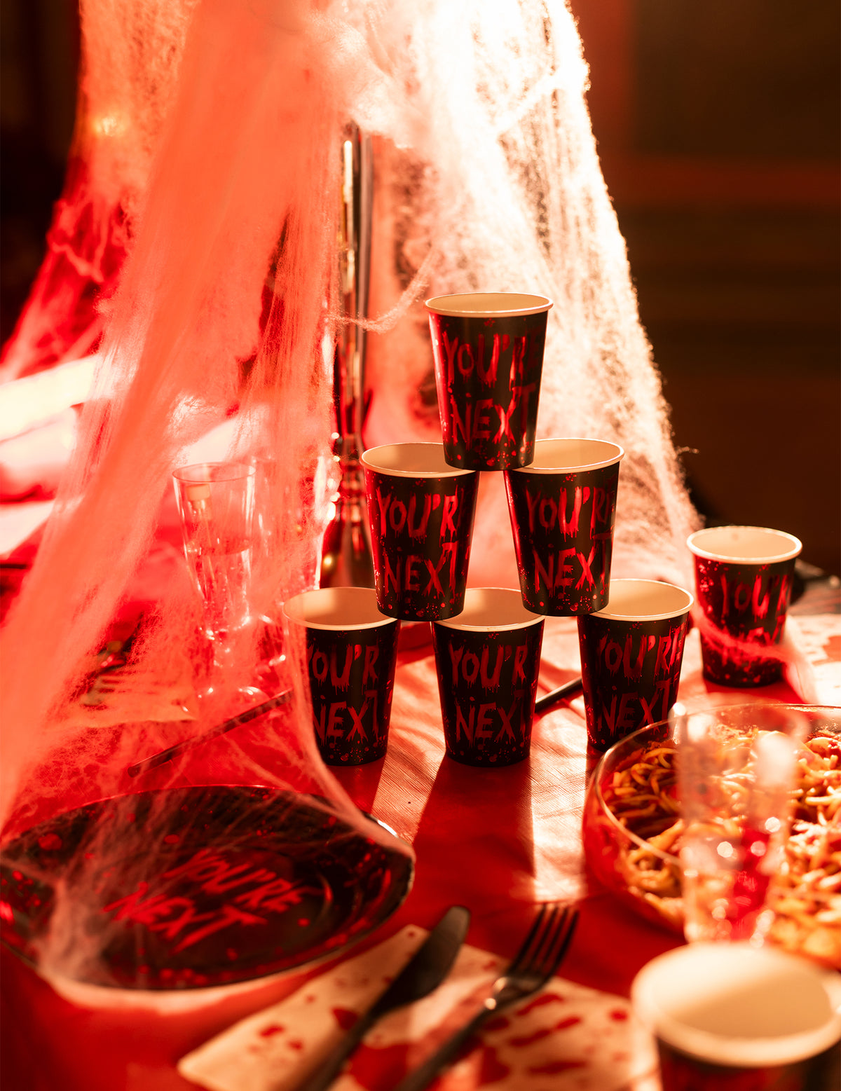 6 Vasos de cartón You're Next 250 ml