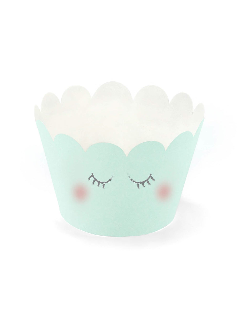 Vue du modèle vert pastel avec cils des habillages à cupcake licorne pastel