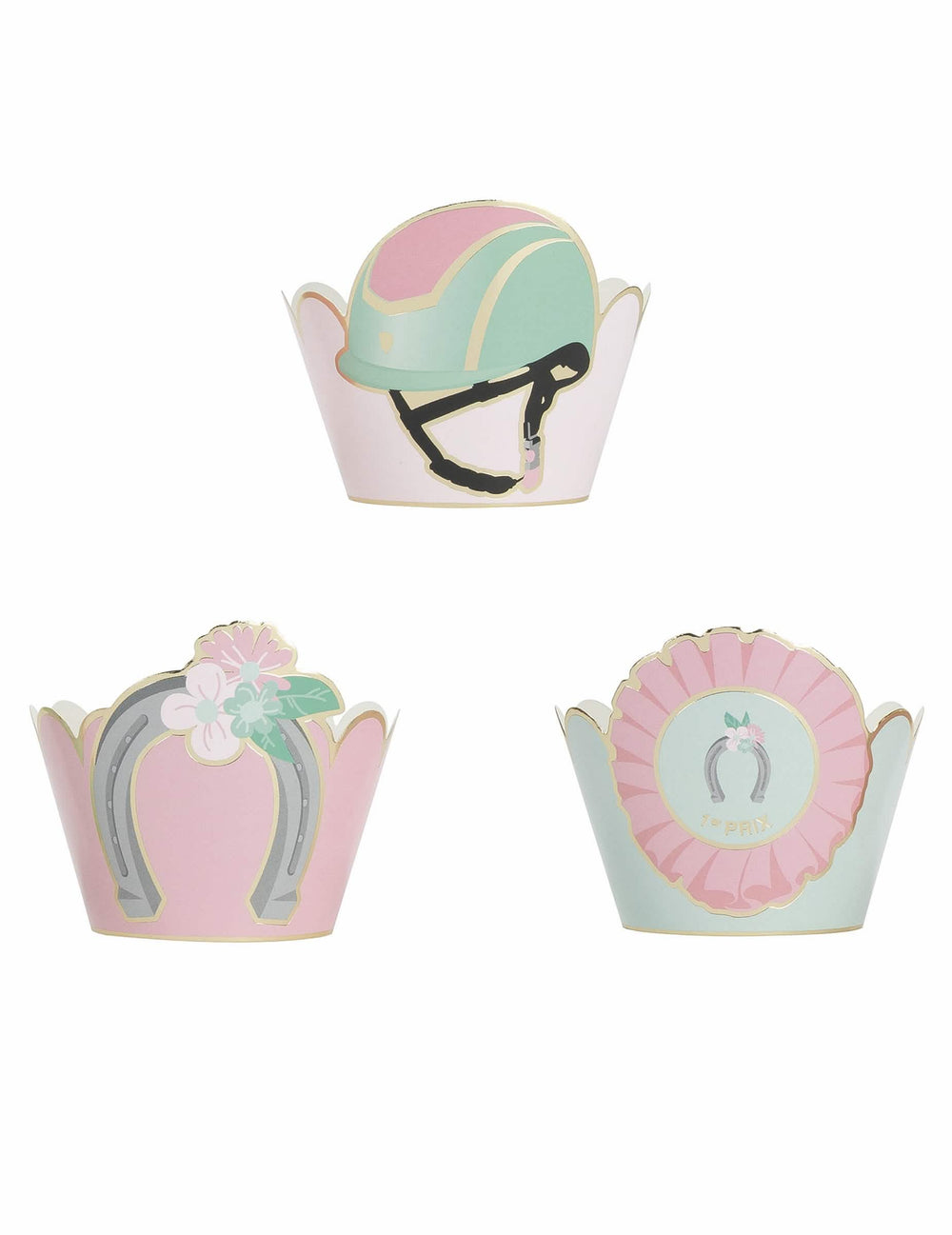Moldes para cupcake caballo azul y rosa pastel